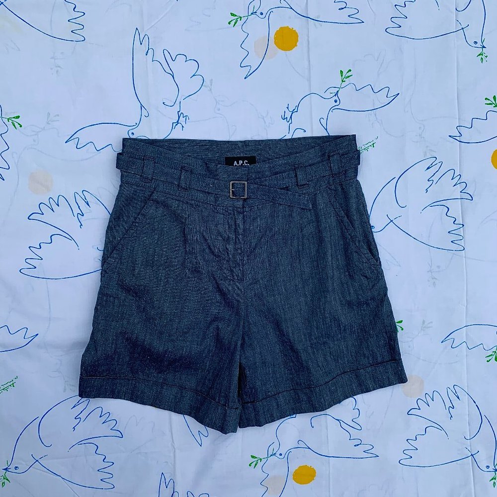 A.P.C.  charcoal gray cuffed shorts